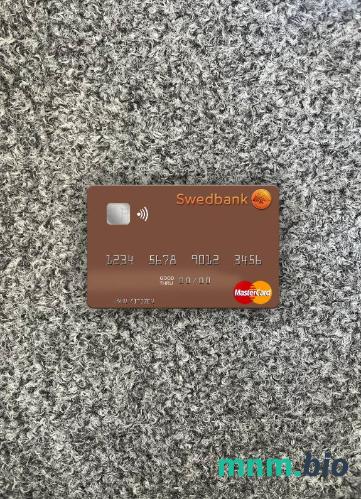 Sweden Swedbank wygląd zdjęcia mastercard skan PSD + zdjęcie